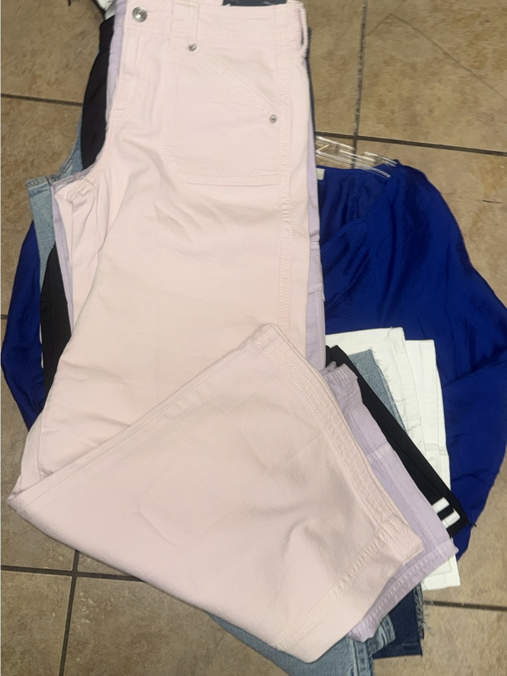 American Eagle Outfitters Pale Pink Flare Jeans
